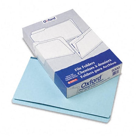 Officespace Pressboard Expanding File Folders- Straight Cut- Top Tab- Legal- Blue- 25/Box, 25PK OF619923